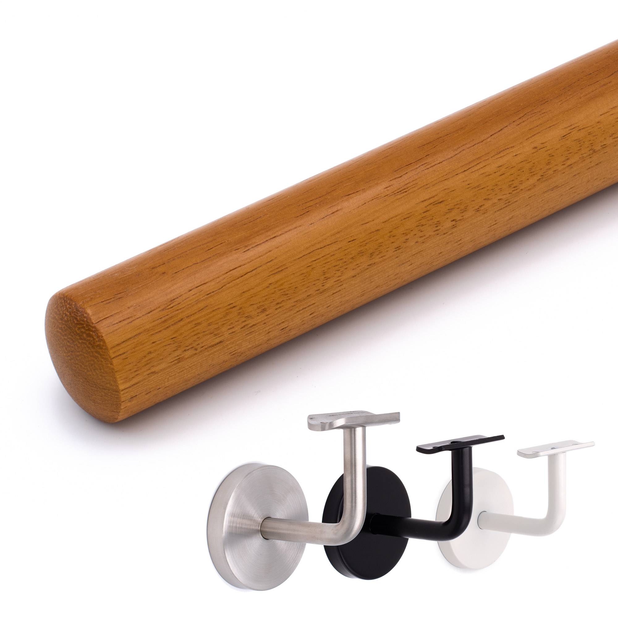 Handlauf Kambala rund Ø 30 - 60 mm | nach Maß | Treppe, Geländer, Wand
