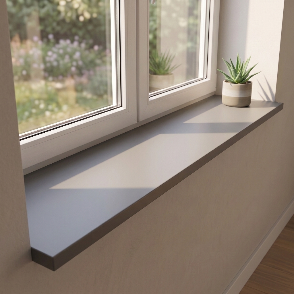 Graue Fensterbänke