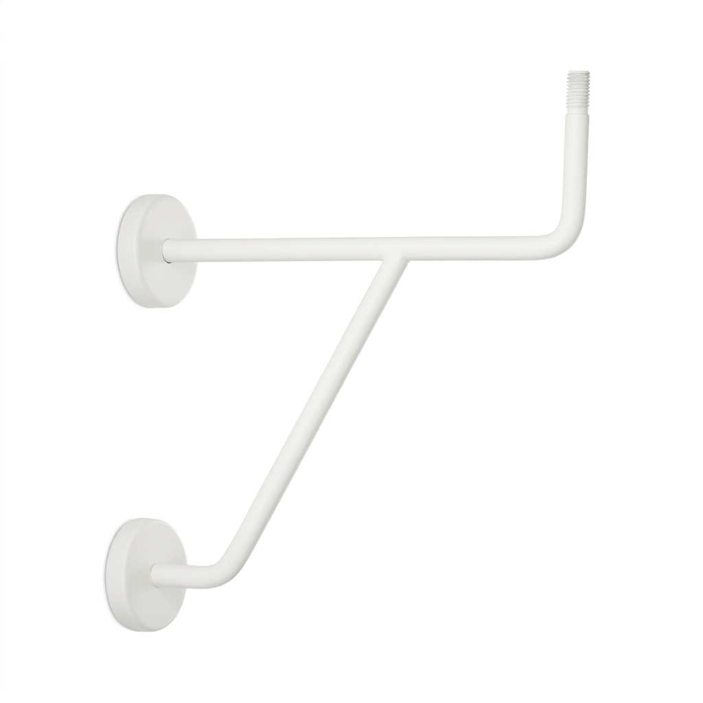 Handlaufhalter Edelstahl Modell 11 weiß, Ballett-Stangenhalter, für Holzhandlauf