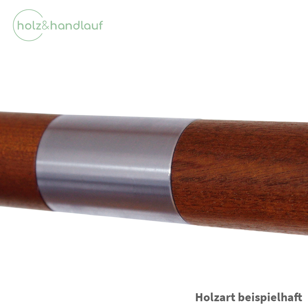 130cm 2 Edelstahl-Halter Halter Ø42mm in verschiedenen Längen Ahorn Handlauf mit Radius u